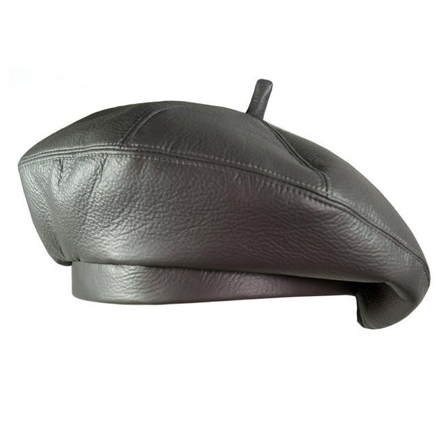 Chapeau-femme chapeau d'hiver Beret Style Rétro En Cuir PU