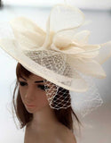 Chapeau-femme chapeaux mariage Beige Chapeau beige mariage