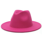 Chapeau-femme fédora Rose / 59-62cm Chapeau Fedora à bord plat