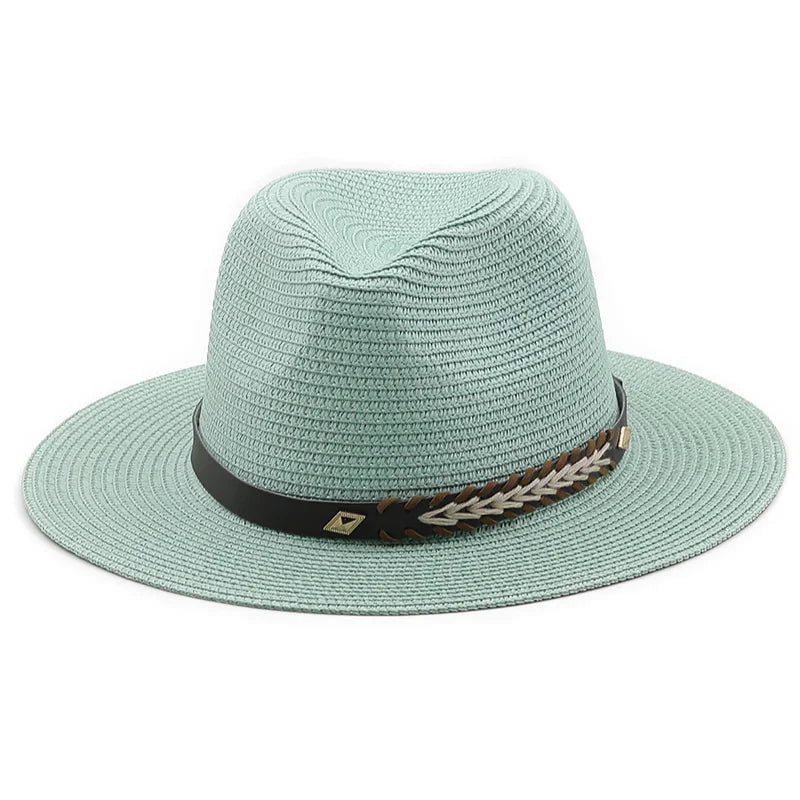 La boutique du chapeau 01Mint Green / Adult 55-58cm Chapeau Panama pour femme et homme