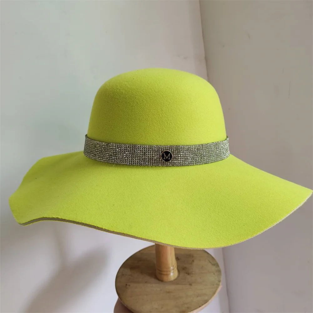 La boutique du chapeau 32 / M (56-58cm) Chapeau Fedora Élégant en Feutre