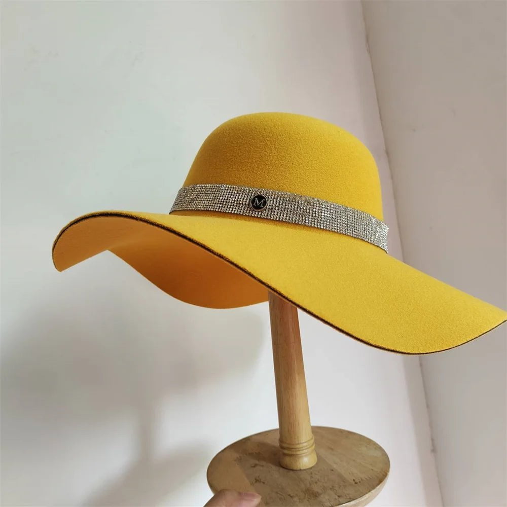 La boutique du chapeau 34 / M (56-58cm) Chapeau Fedora Élégant en Feutre