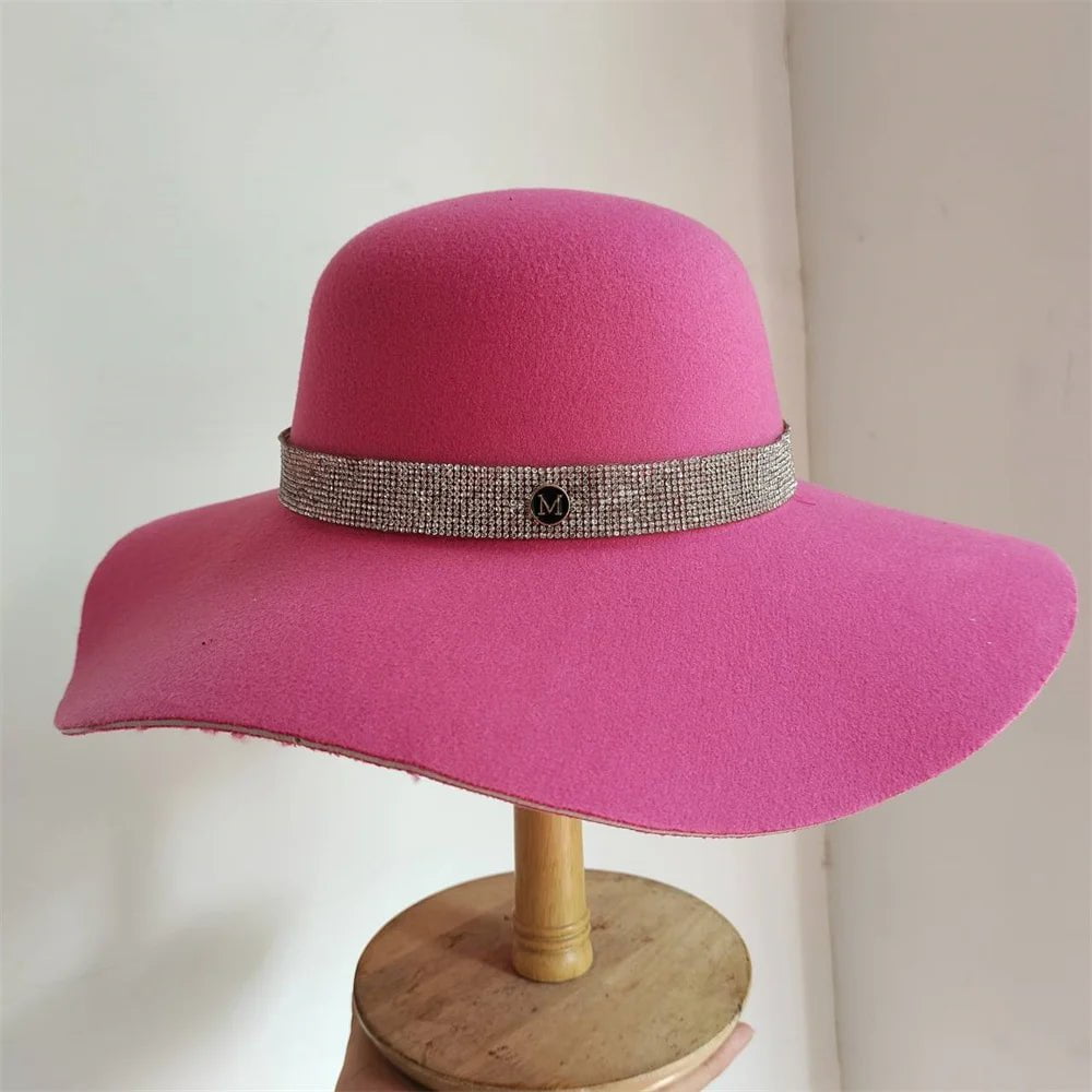 La boutique du chapeau 36 / M (56-58cm) Chapeau Fedora Élégant en Feutre