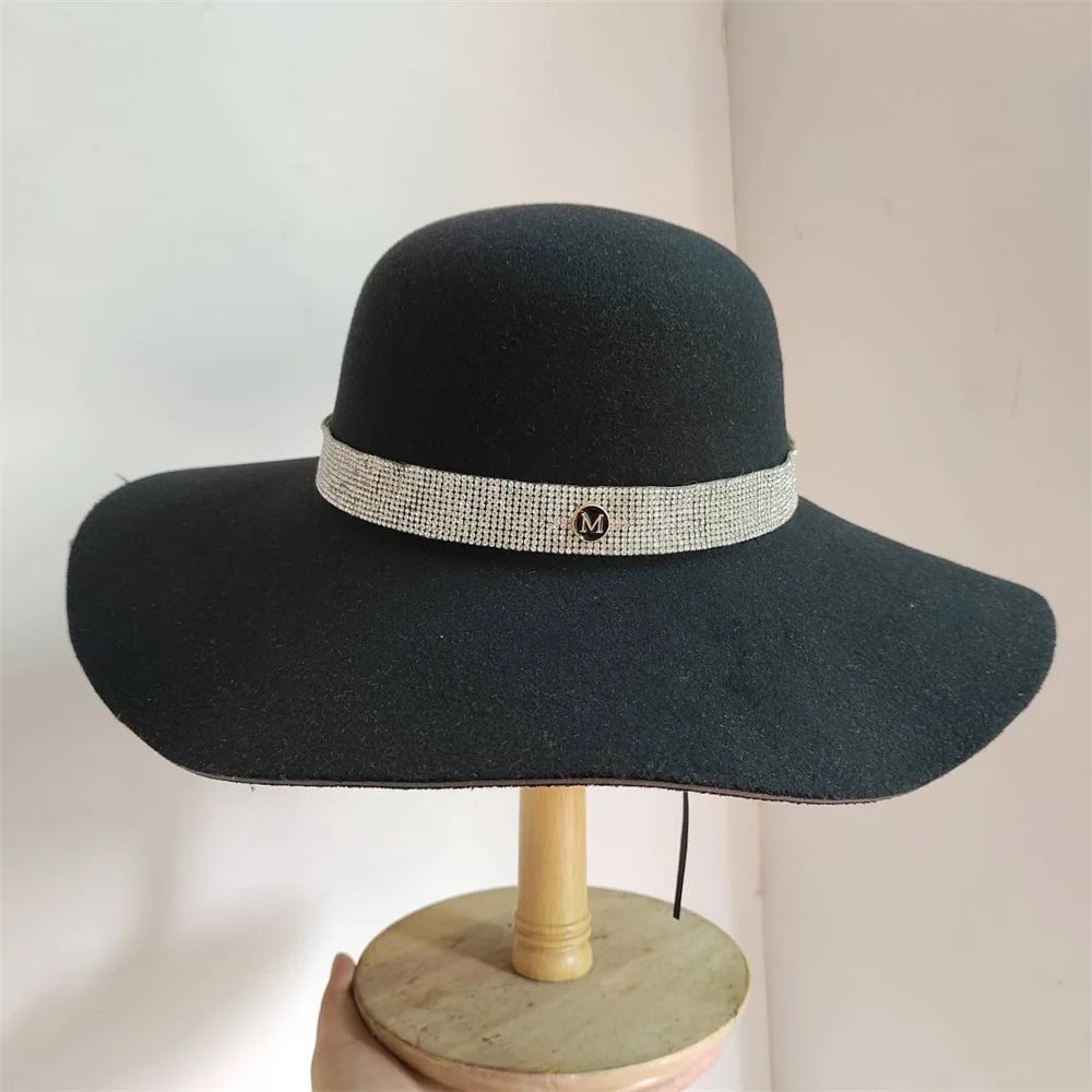 La boutique du chapeau 38 / M (56-58cm) Chapeau Fedora Élégant en Feutre