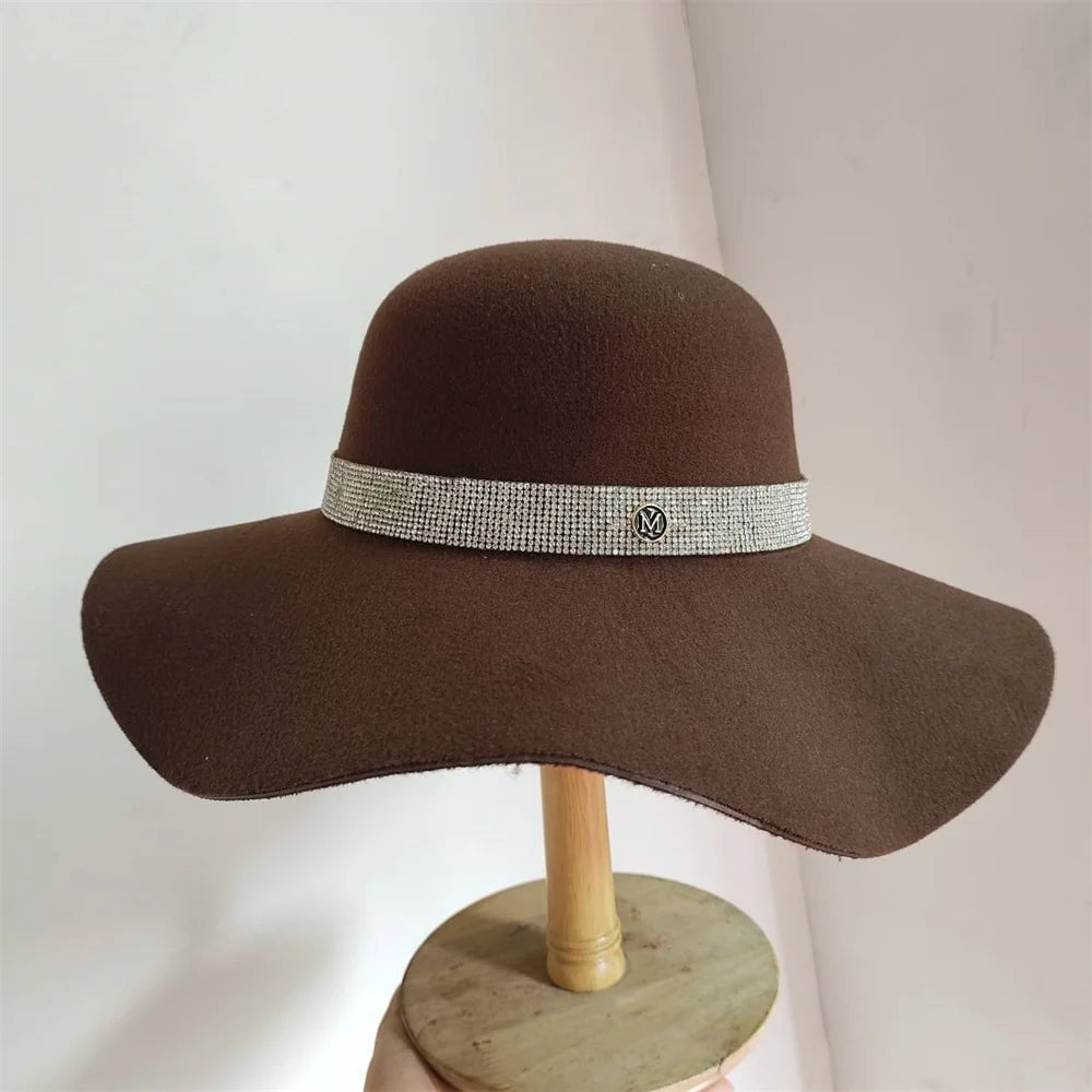 La boutique du chapeau 39 / M (56-58cm) Chapeau Fedora Élégant en Feutre