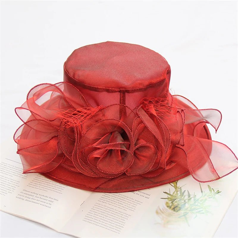 La boutique du chapeau 4 fleurs - bordeau Chapeau femme chic