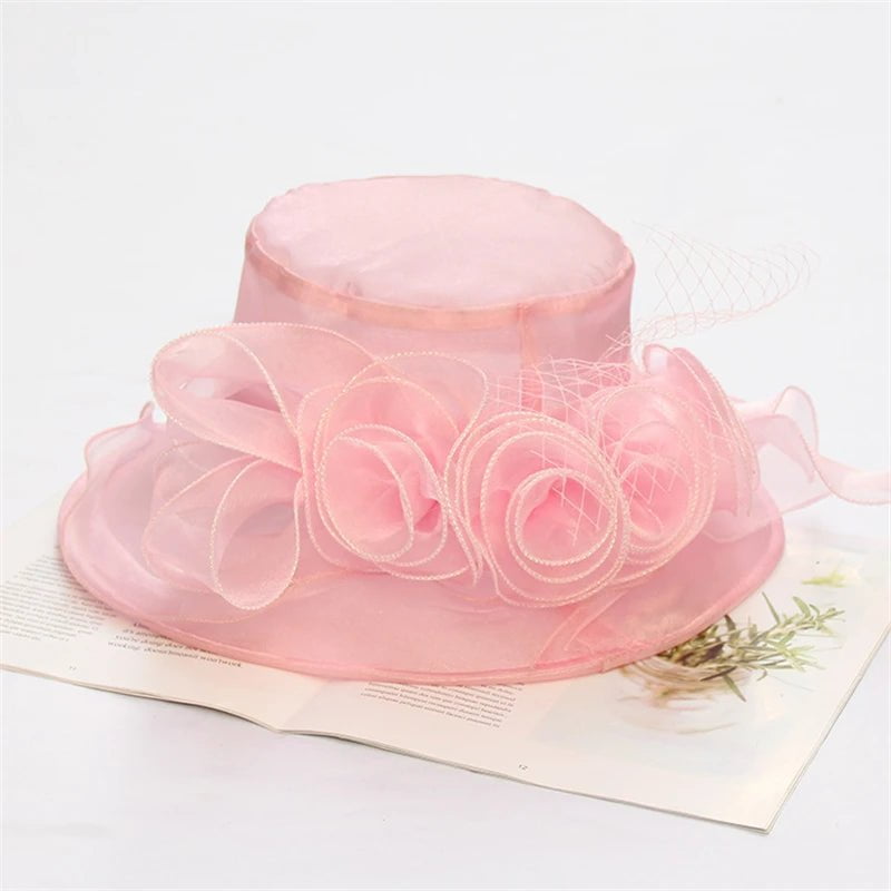 La boutique du chapeau 4 fleurs- rose Chapeau femme chic