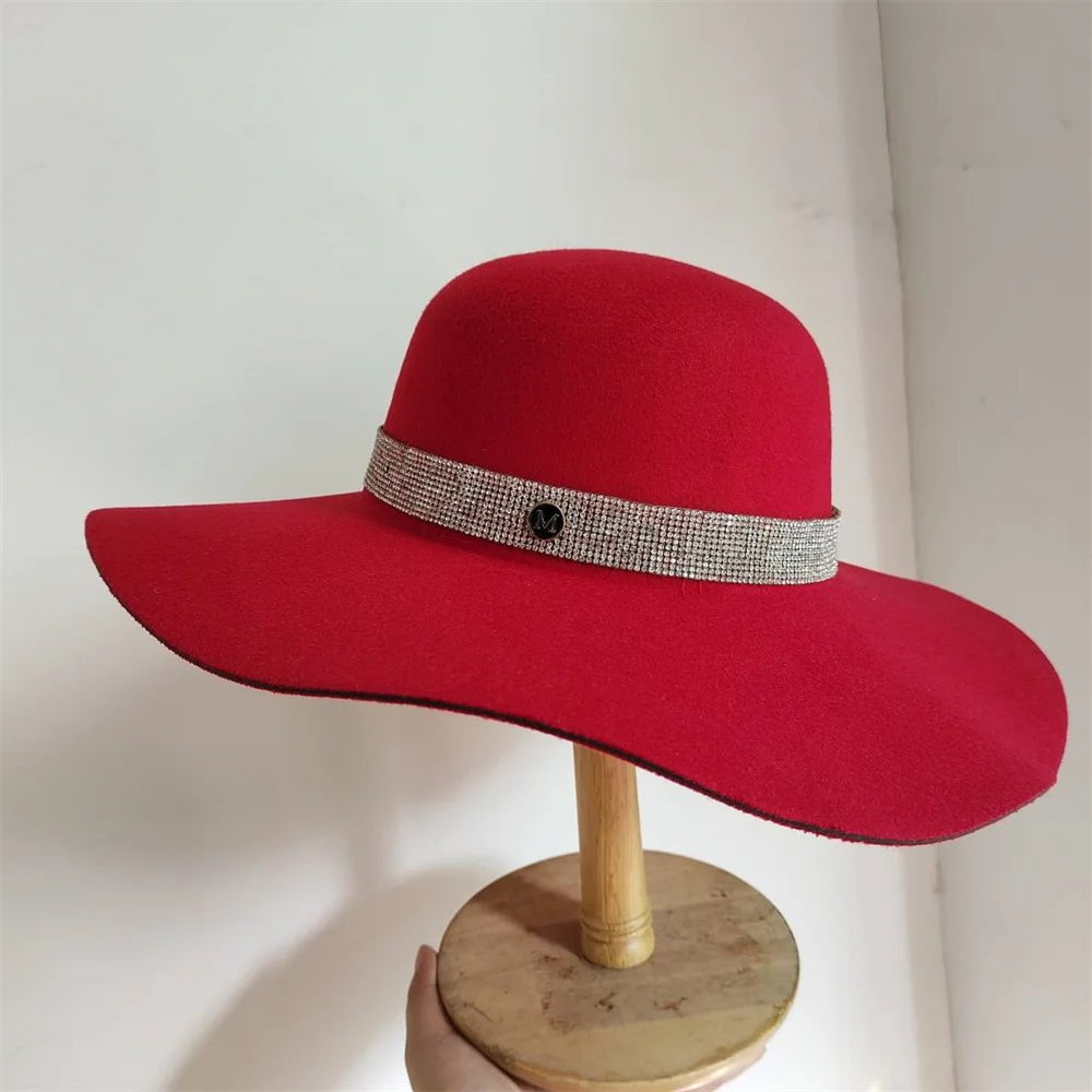 La boutique du chapeau 40 / M (56-58cm) Chapeau Fedora Élégant en Feutre