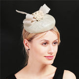 La boutique du chapeau Beige 2 Chapeau Fascinator Fantaisie