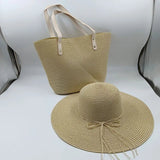 La boutique du chapeau Beige / 55-58cm Ensemble chapeau et sac assortis beige