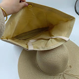 La boutique du chapeau Beige / 55-58cm Ensemble chapeau et sac assortis beige