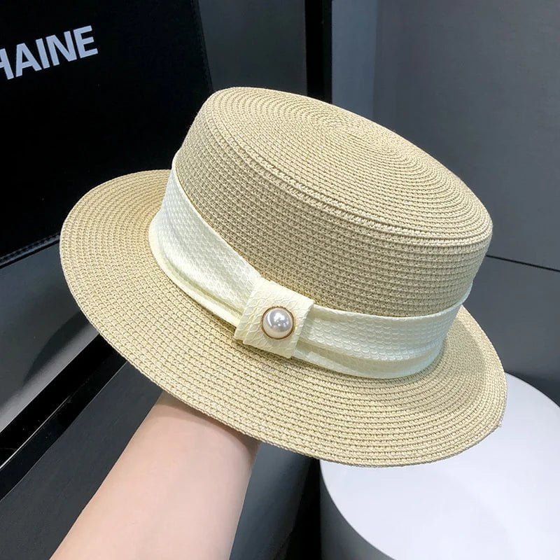 La boutique du chapeau Beige / 55-59cm Chapeau d'été en paille