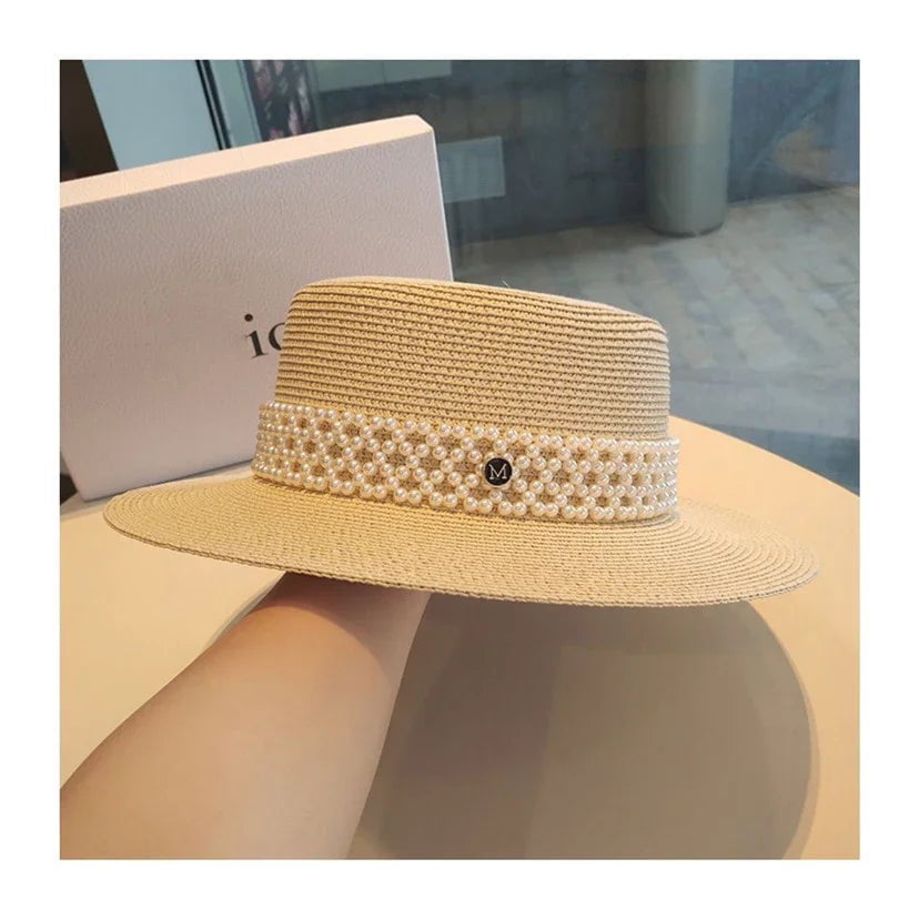 La boutique du chapeau Beige / 56-58cm Chapeau de paille élégant