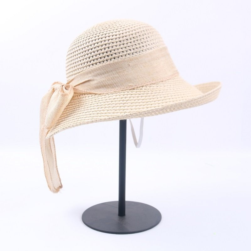 La boutique du chapeau Beige / 56-58cm Chapeau de plage en paille