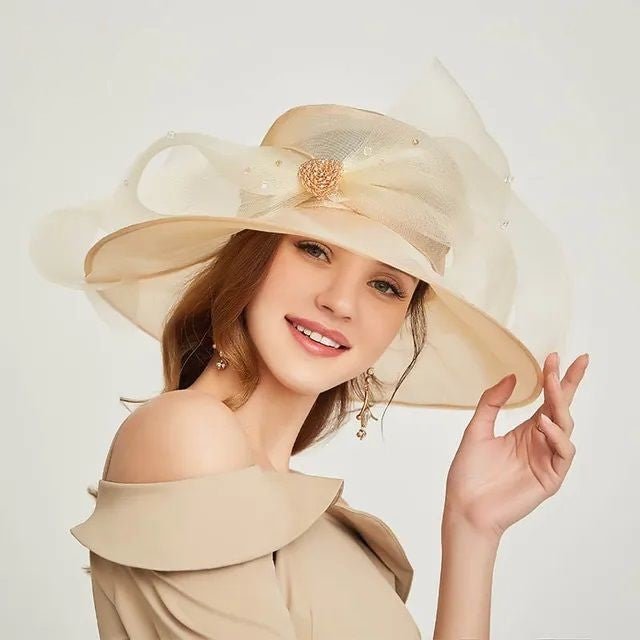 La boutique du chapeau Beige / 56-58CM Chapeau femme raffiné