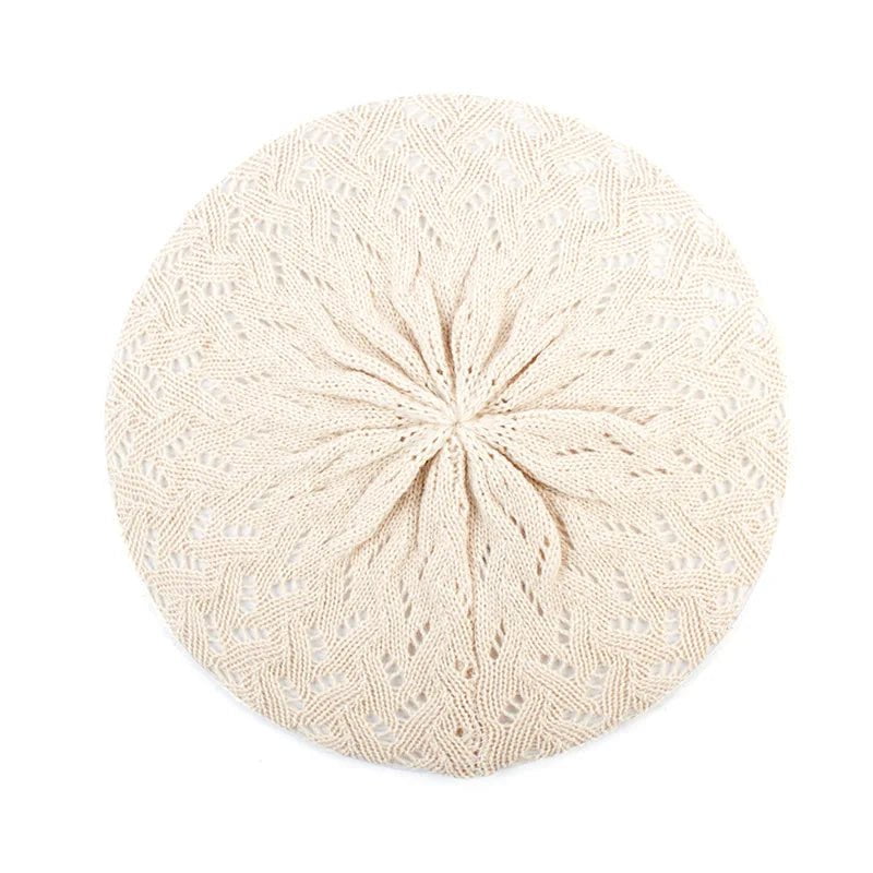 La boutique du chapeau Beige / Ajustable (du 54 au 59) Béret en tricot femme