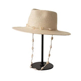 La boutique du chapeau Beige Chapeau de paille avec cordon