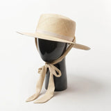 La boutique du chapeau Beige Chapeau de paille avec ruban