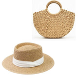 La boutique du chapeau Beige Ensemble de Chapeau et Sac en Paille