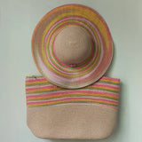 La boutique du chapeau Beige/jaune / M Chapeau de paille et sac de plage