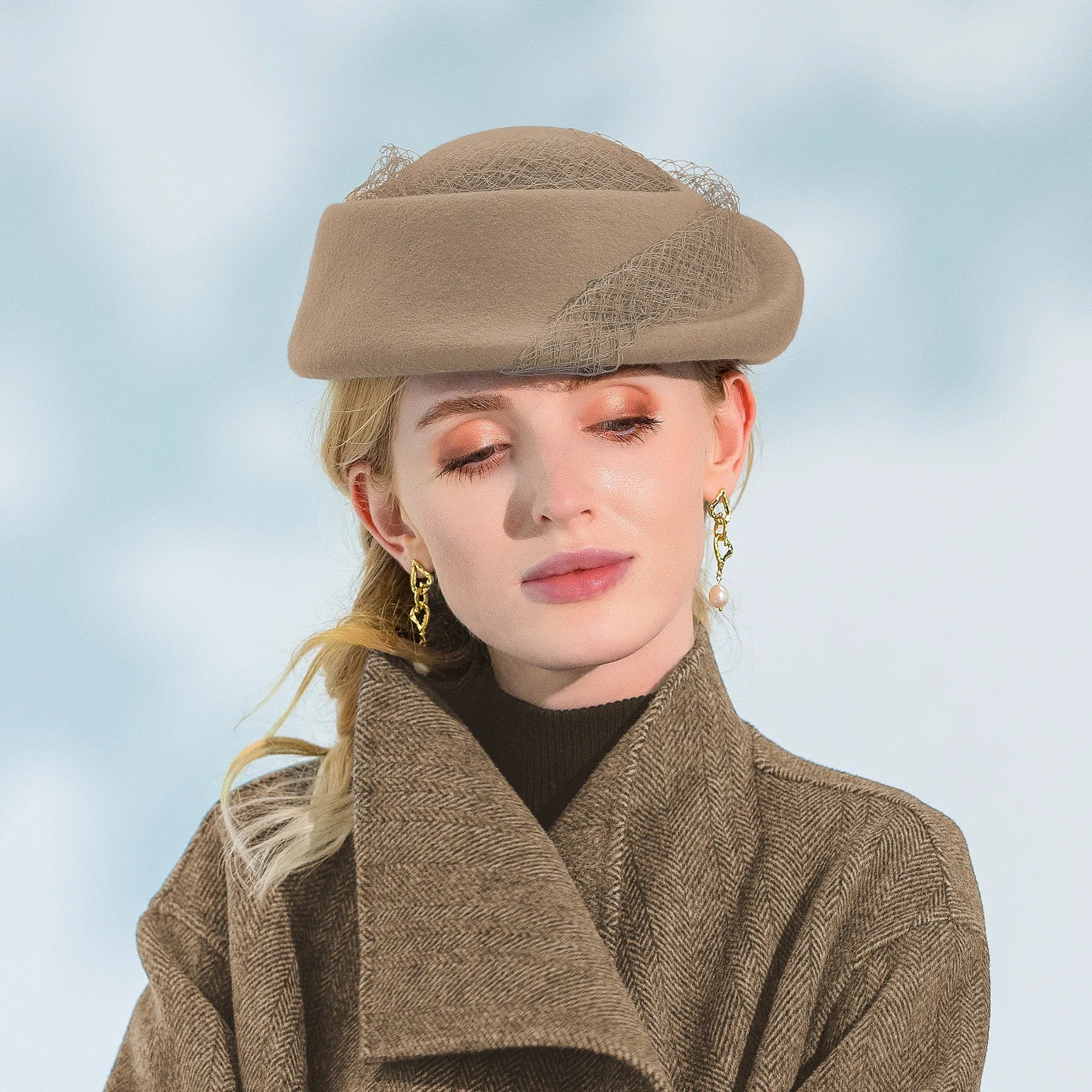 La boutique du chapeau Beige / M (56-58cm) Chapeau Fedora Raffiné pour Femme