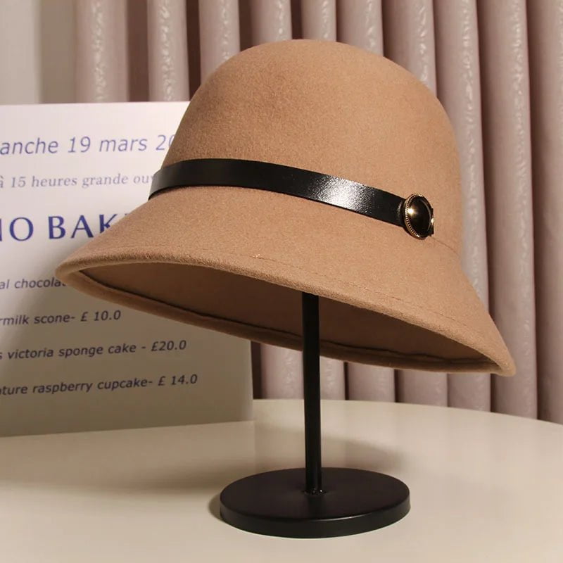 La boutique du chapeau Beige / M (56-58cm) Fedora femme rétro français