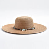 La boutique du chapeau Beige / Taille unique Chapeau de soleil à large bord