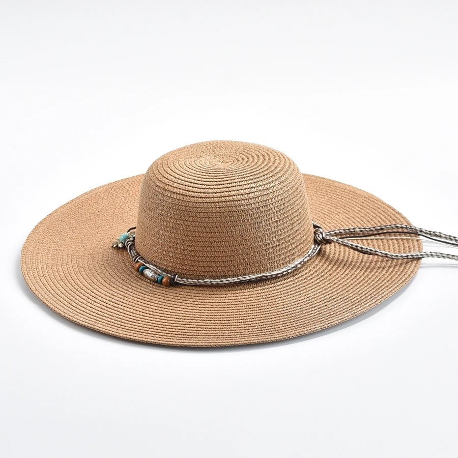La boutique du chapeau Beige / Taille unique Chapeau de soleil à large bord