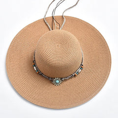 La boutique du chapeau Beige / Taille unique Chapeau de soleil à large bord
