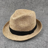 La boutique du chapeau Beige / XL 59-61cm Trilby en paille pour l'été