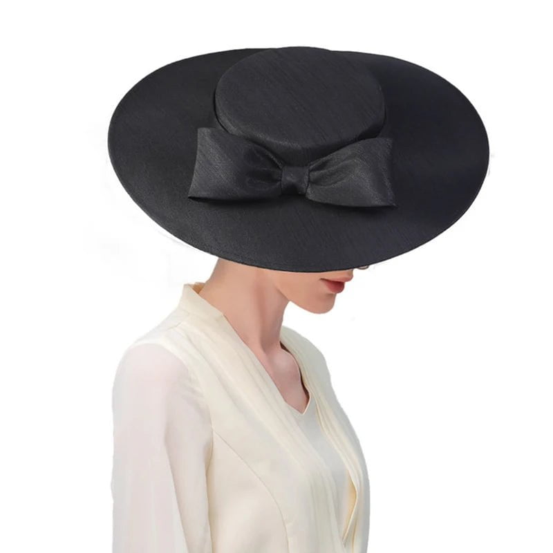 La boutique du chapeau Black / 56 to 58cm Chapeau Bibi Satin