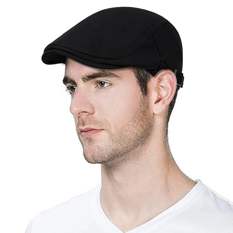 La boutique du chapeau Black / One Size Béret en coton ajustable