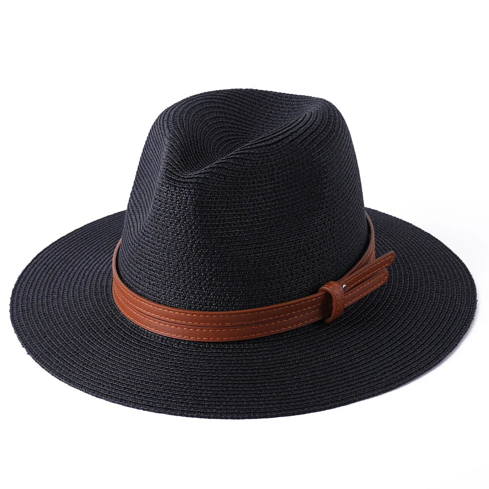 La boutique du chapeau Black01 / 60cm Panama en Paille Souple