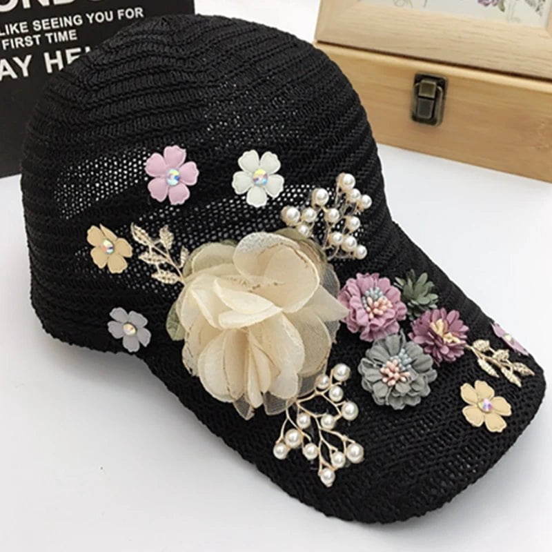 La boutique du chapeau black1 Casquette respirante en strass