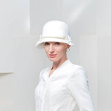 La boutique du chapeau Blanc / 53 à 57cm Chapeau cloche rétro