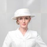 La boutique du chapeau Blanc / 53 to 57cm Chapeau Fedora Exquis pour Femme