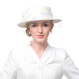 La boutique du chapeau Blanc / 53 to 57cm Chapeau Fedora Exquis pour Femme