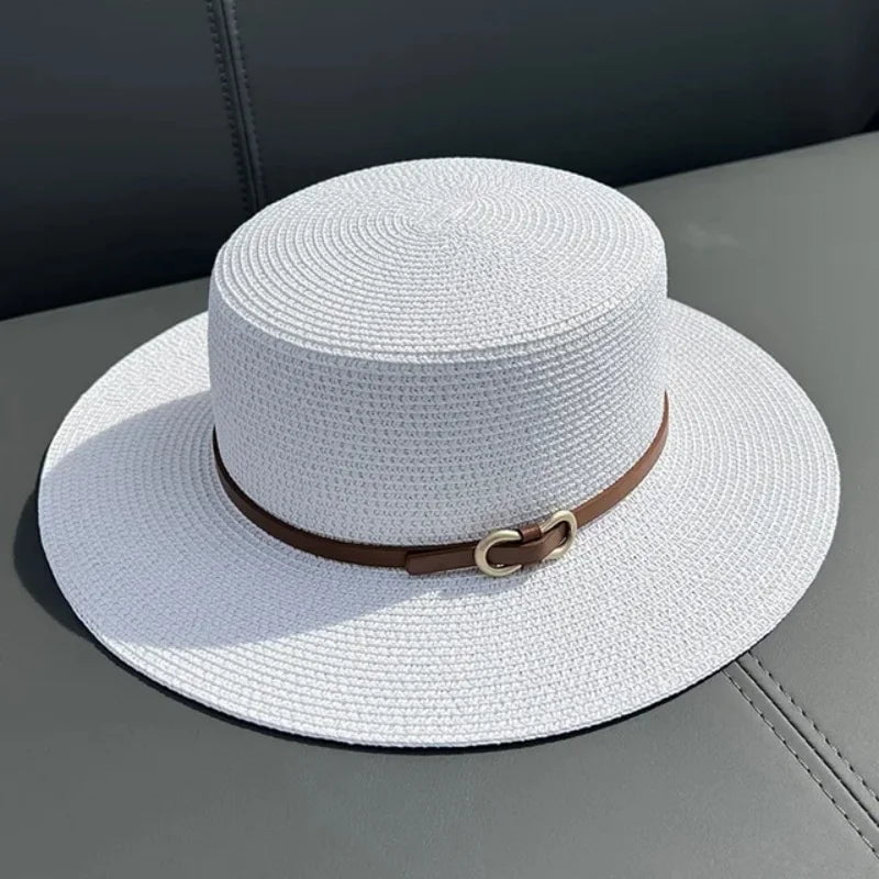 La boutique du chapeau Blanc / 57-58 Chapeau de plage en paille simple