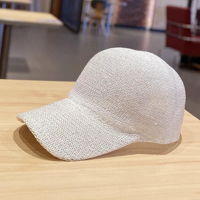 La boutique du chapeau Blanc / 57-59cm Casquette femme en paille