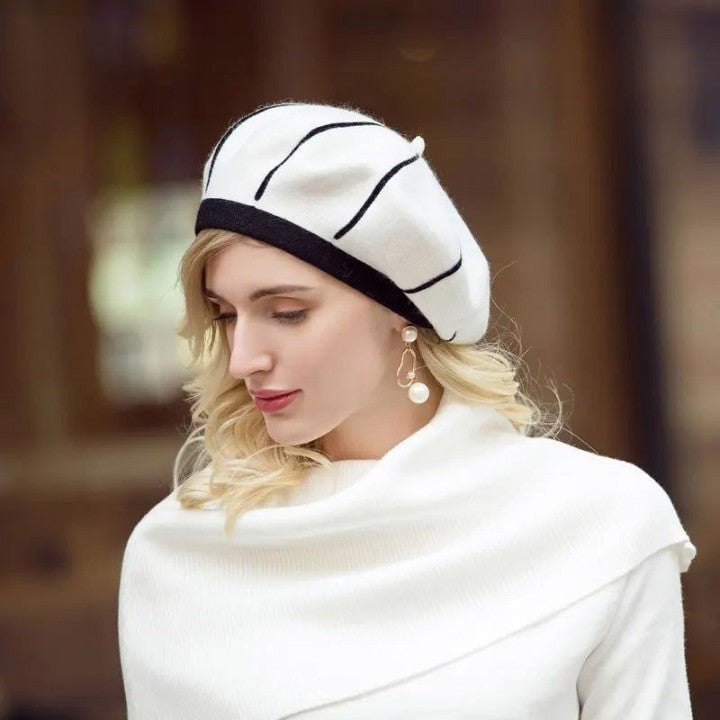 La boutique du chapeau Blanc / M (56-58cm) Béret femme luxe