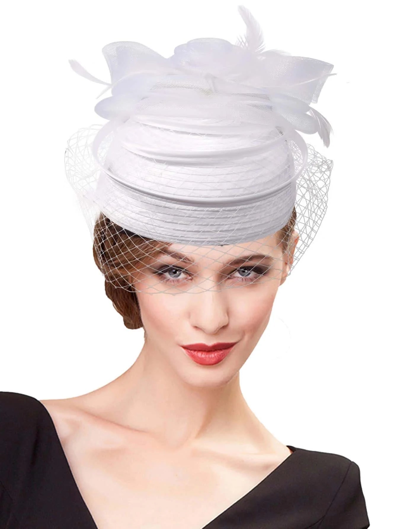 La boutique du chapeau Blanc / M (56-58cm) Chapeau Bibi Gala