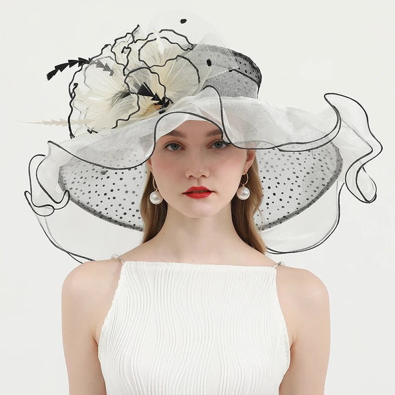 La boutique du chapeau Blanc / M 56-58cm Chapeau de mariage sophistiqué