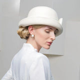 La boutique du chapeau Blanc / M (56-58cm) Chapeau Fedora Distingué pour Femme