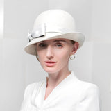 La boutique du chapeau Blanc / M (56-58cm) Chapeau fedora rétro