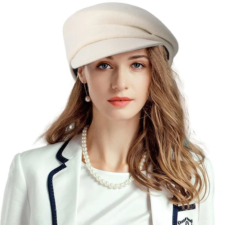 La boutique du chapeau Blanc / M (56-58cm) Chapeau Fedora Romantique pour Femme