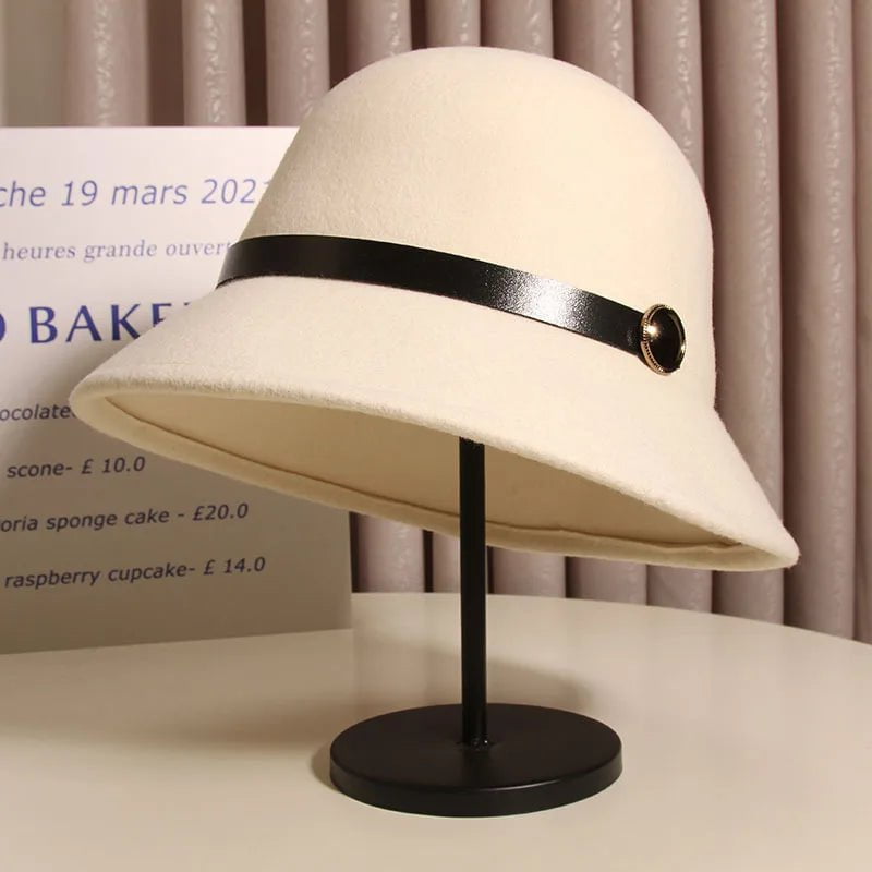 La boutique du chapeau Blanc / M (56-58cm) Fedora femme rétro français