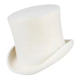 La boutique du chapeau Blanc / M(57cm) Chapeau haut de forme blanc