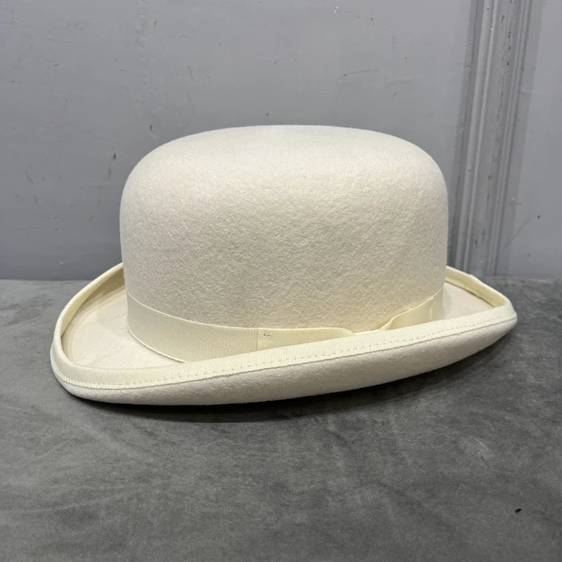 La boutique du chapeau Blanc / S  55CM Chapeau Melon Original