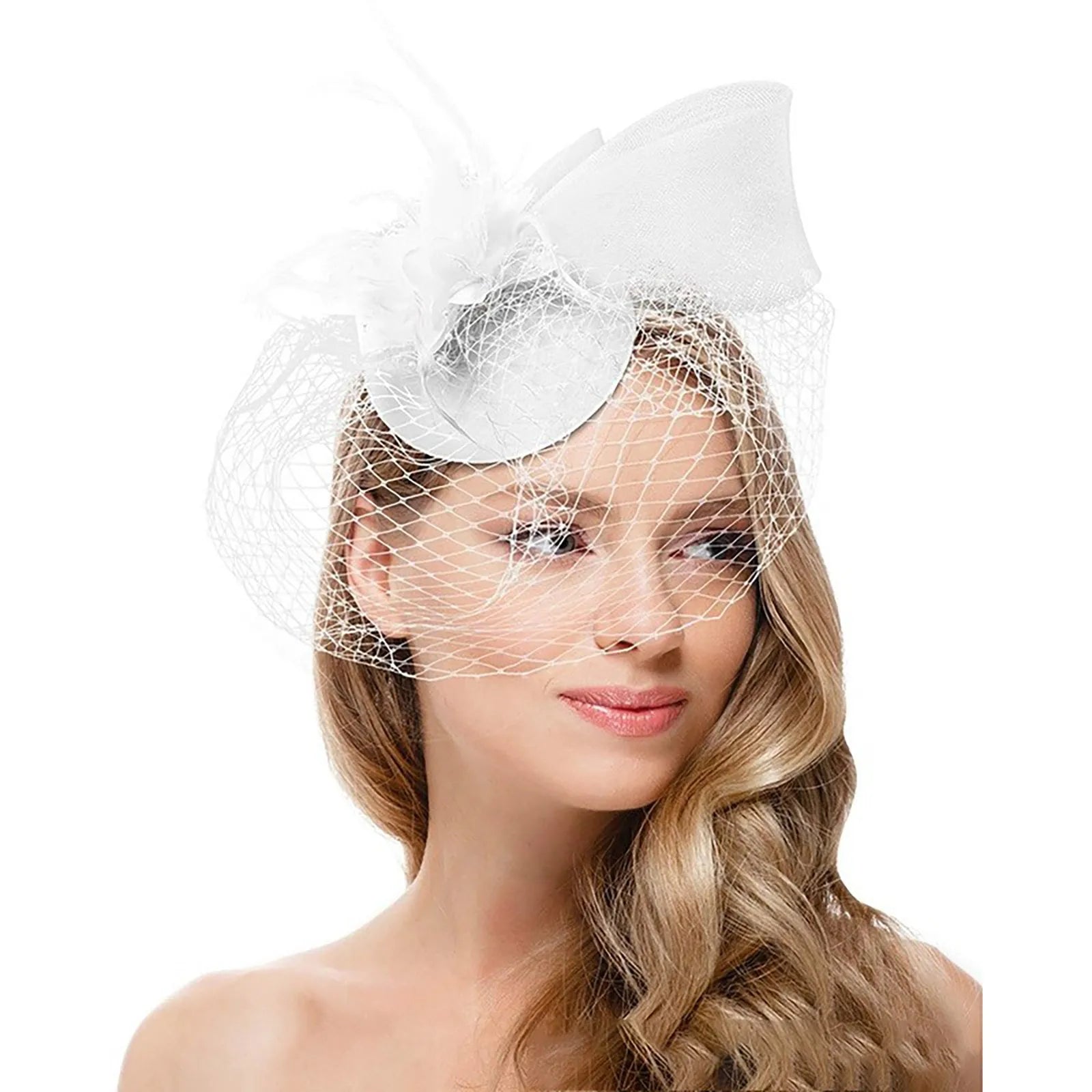 La boutique du chapeau Blanc / Taille unique Chapeau Bibi Voilette