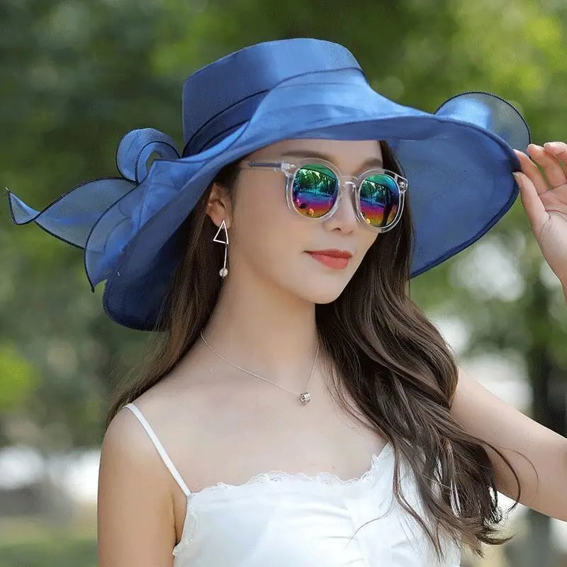 La boutique du chapeau Bleu / 56-58cm Chapeau femme glamour